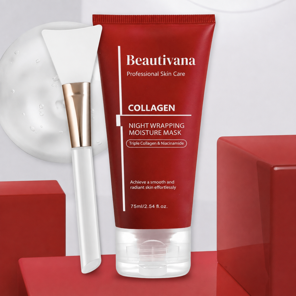 Beautivana Collagen Night Wrapping Mask with Brush