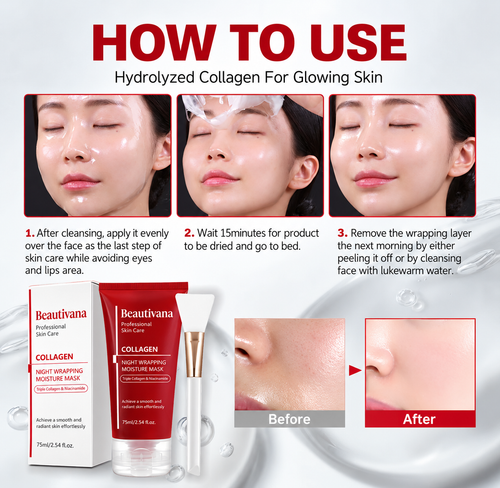 Beautivana collagen night mask skincare image