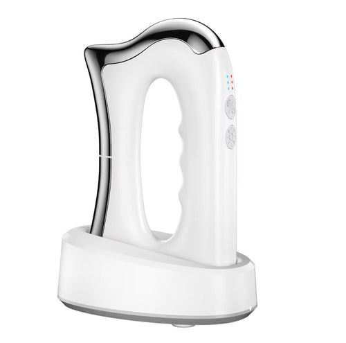 Heated EMS vibration body massage tool with charging stand