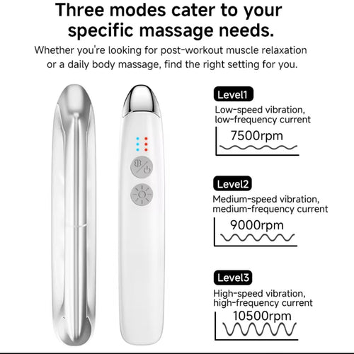 Three-level EMS and vibration body massage settings