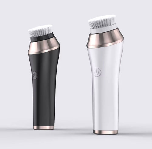 Beautivana facial cleansing brush in black and white
