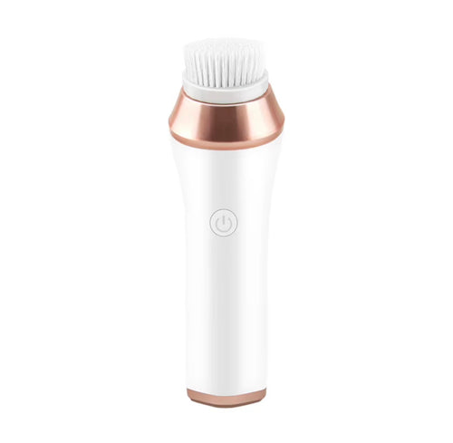 White rose gold facial cleansing brush