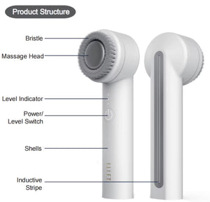 Facial cleansing brush product structure