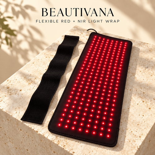 Beautivana flexible red and near-infrared light mat with adjustable strap