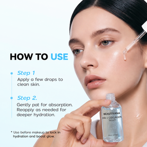 How to apply Beautivana HA and Collagen Hydrating Serum