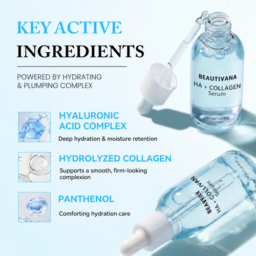 Beautivana HA and Collagen Serum featured ingredients