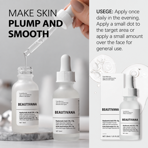 How to apply Beautivana Hyaluronic Acid 2% and B5 Serum