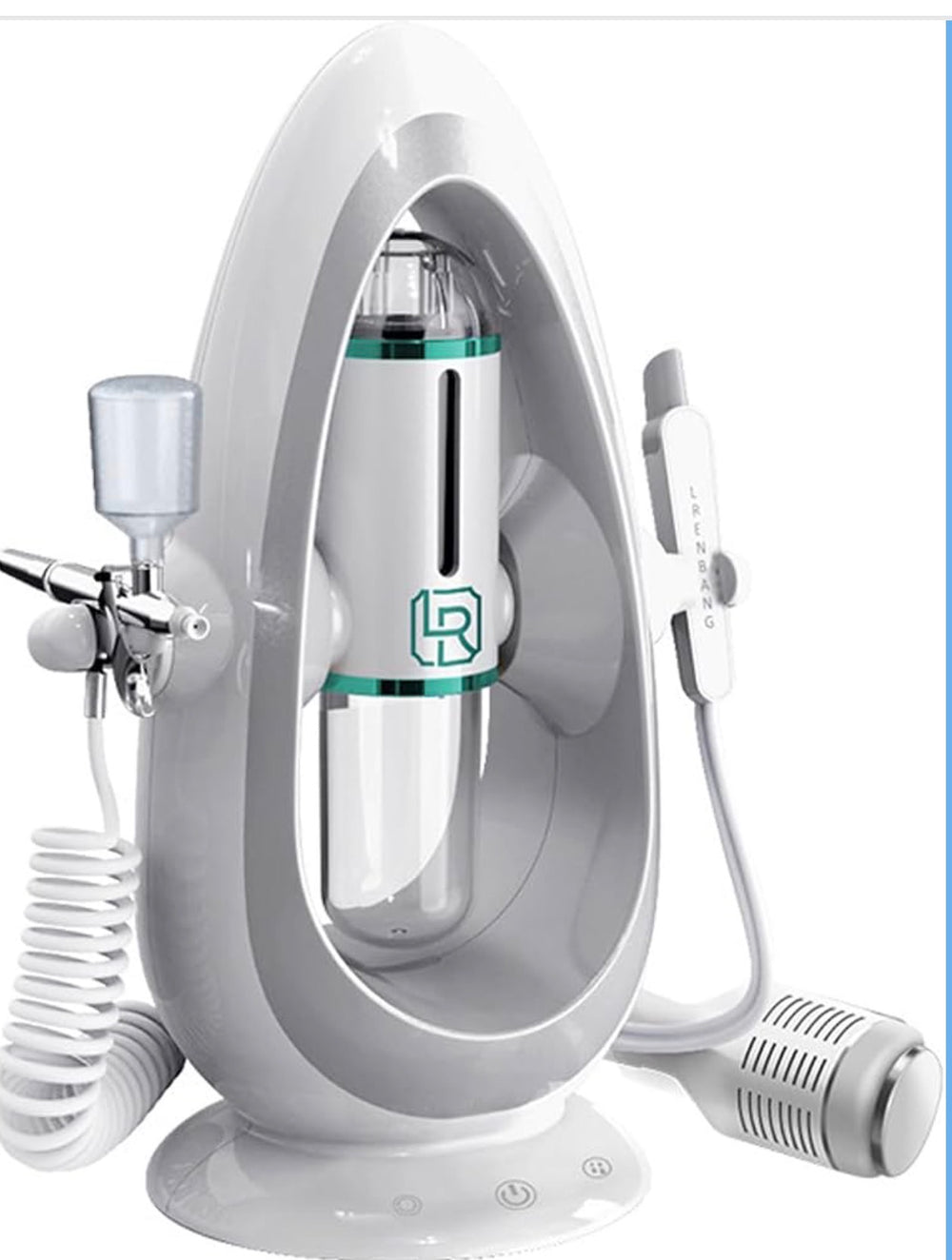 3-in-1 facial machine with mist spray and suction attachments