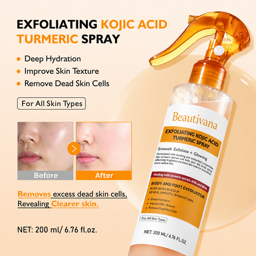 Kojic acid turmeric AHA BHA body spray