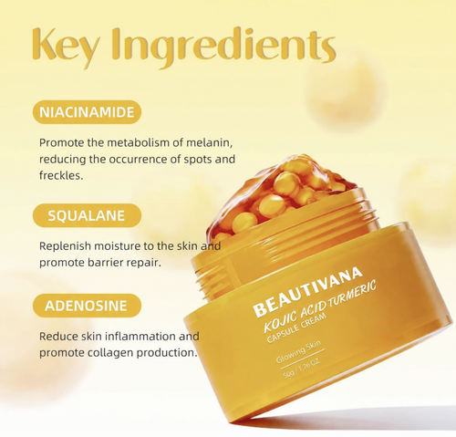 Beautivana capsule cream key ingredients niacinamide squalane and adenosine