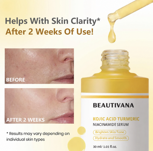 Beautivana serum skin clarity results graphic