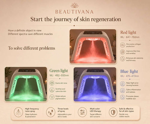 Beautivana LED Nano Mist Spa Device with nano mist feature