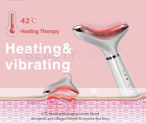Beautivana LED Neck Massager with 3 Color Light Thera - Beautivana