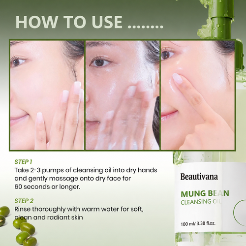 Mung Bean Cleansing Oil for makeup and sunscreen removal