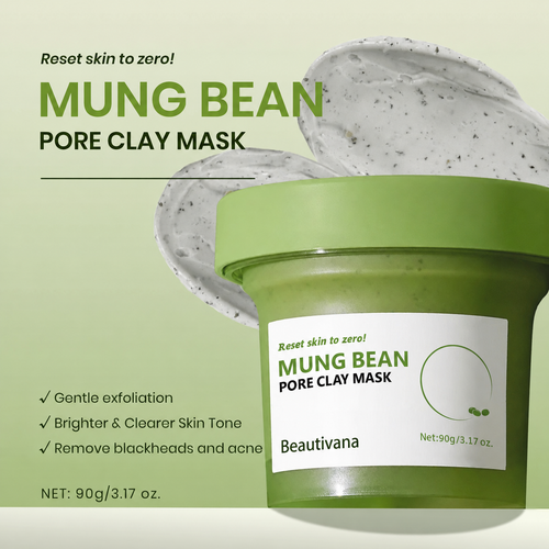 Beautivana mung bean wash-off clay face mask