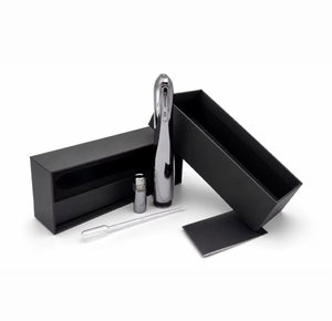 Metallic gray Beautivana nano water light pen with presentation box, cartridge and transfer pipette