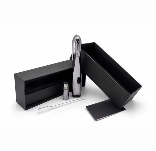 Metallic gray Beautivana nano water light pen with presentation box, cartridge and transfer pipette