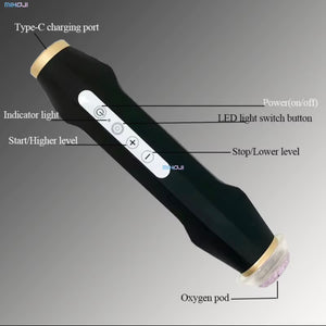 Oxygen bubble pen controls and Type-C charging port