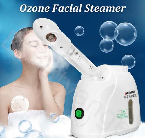 White ozone facial steamer with adjustable arm