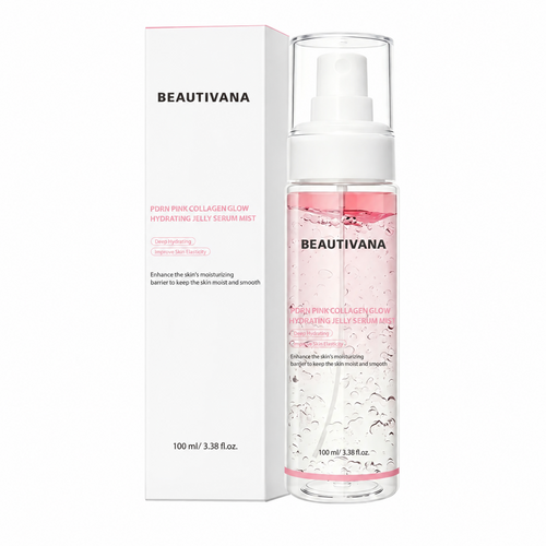Beautivana PDRN Pink Collagen Hydrating Jelly Serum Mist 100 ml with box