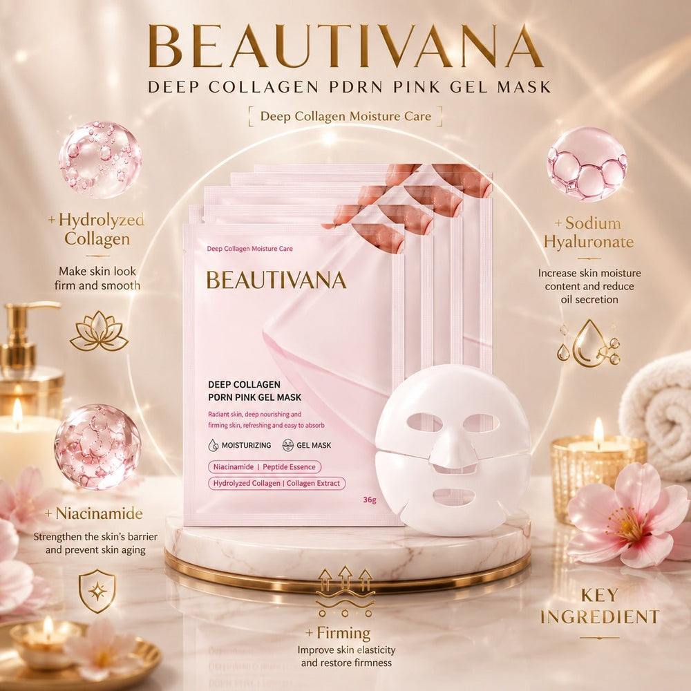 Beautivana PDRN Pink Collagen Gel Mask – 4-Pack - Beautivana