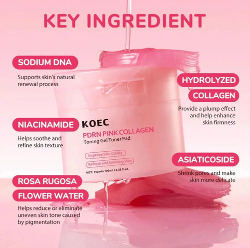 Beautivana PDRN Pink Collagen Toner Pads daily skincare image