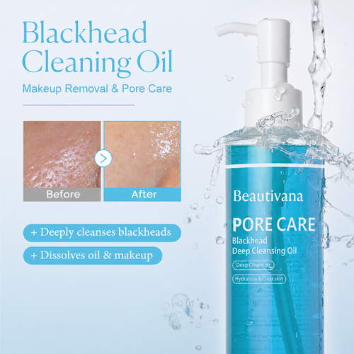 Beautivana 100ml Pore Care Deep Cleansing Oil packaging
