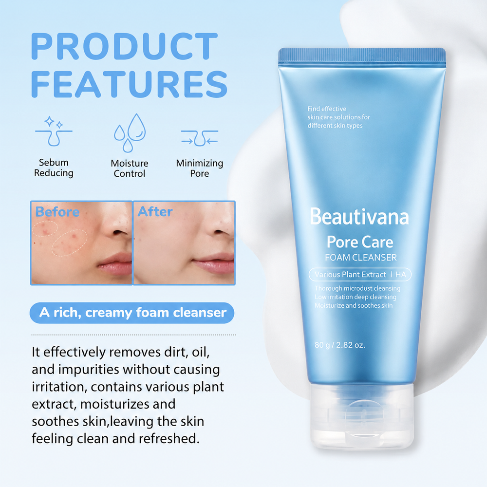 Beautivana foaming facial cleanser product image