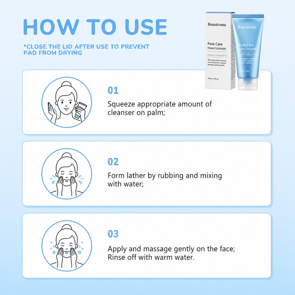 Beautivana Pore Care foaming cleanser image
