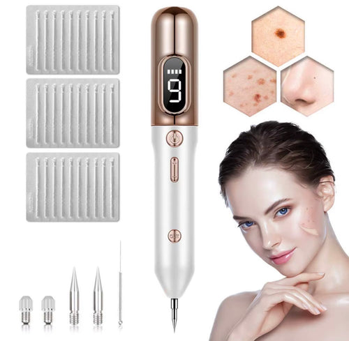 Rechargeable precision beauty pen with replaceable tips and accessories