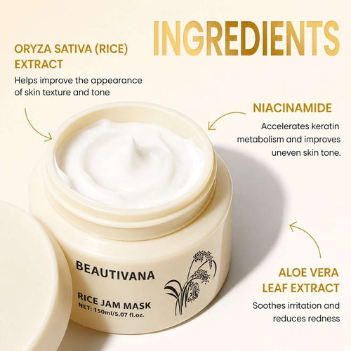Beautivana Rice Hydrating Face Mask - Beautivana