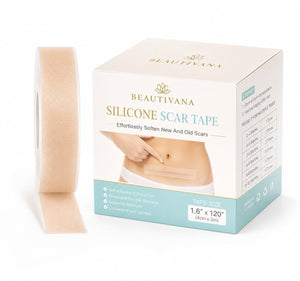 BEAUTIVANA Silicone Scar Tape – Comfortable, Reusable Scar Care for New and Old Scars - Beautivana