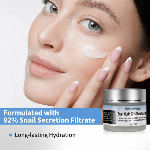 Snail Mucin 92% hydrating face cream by Beautivana