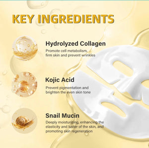 Beautivana hydrogel mask with snail mucin collagen and kojic acid