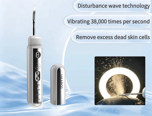 Ultrasonic facial skin scrubber pore cleansing beauty tool
