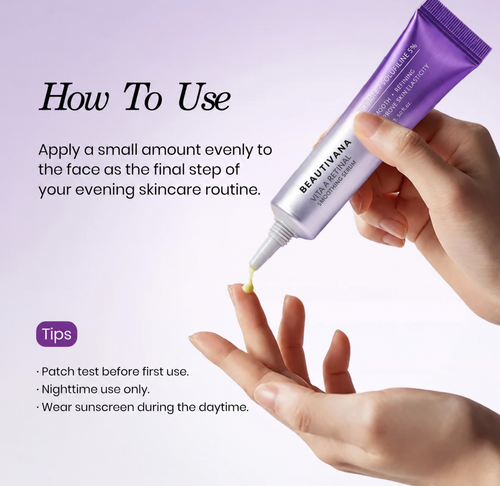 How to use Beautivana Vita A Retinal Smoothing Serum
