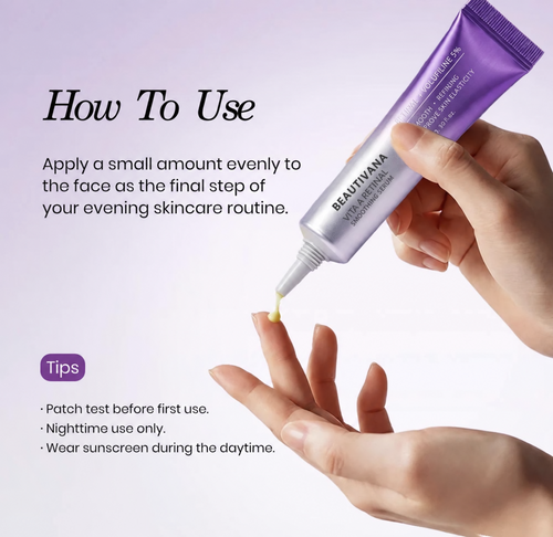 How to use Beautivana Vita A Retinal Smoothing Serum