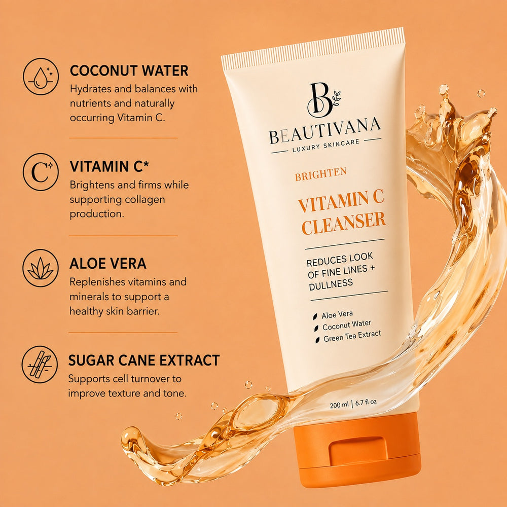 Featured ingredients in Beautivana Vitamin C Glow cleanser