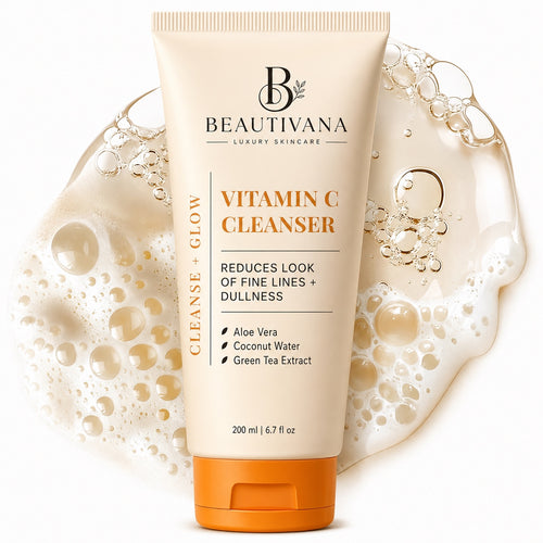 Beautivana Vitamin C Glow facial cleanser 200 milliliter tube