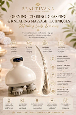 Beautivana Waterproof Electric Scalp Massager with Oil Applicator - Beautivana