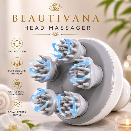 Beautivana Waterproof Electric Scalp Massager with Oil Applicator - Beautivana