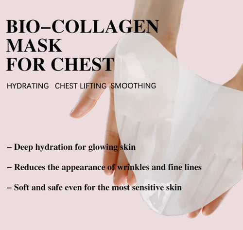 Hydrating and smoothing benefits of bio-collagen chest mask