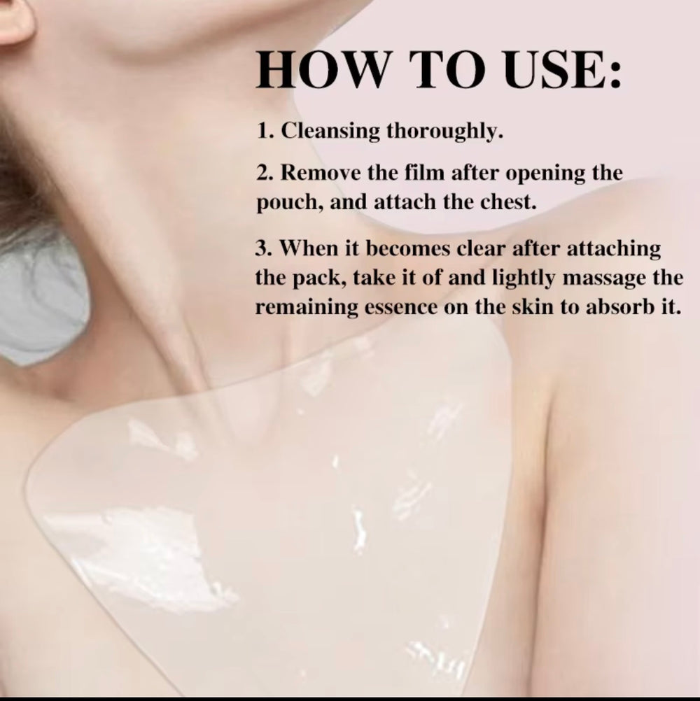 How to apply the bio-collagen chest mask