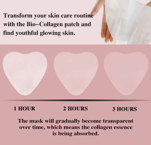 Bio-collagen hydrogel mask transparency during wear