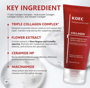 Collagen Night Mask with Brush - Beautivana