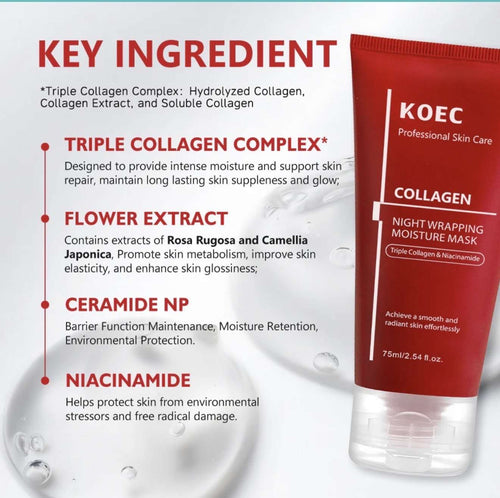 Collagen Night Mask with Brush - Beautivana