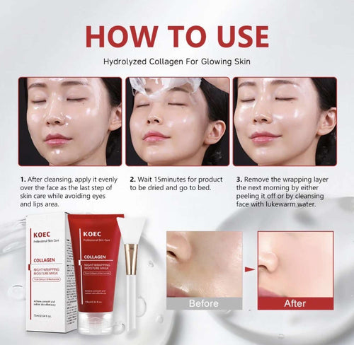 Collagen Night Mask with Brush - Beautivana