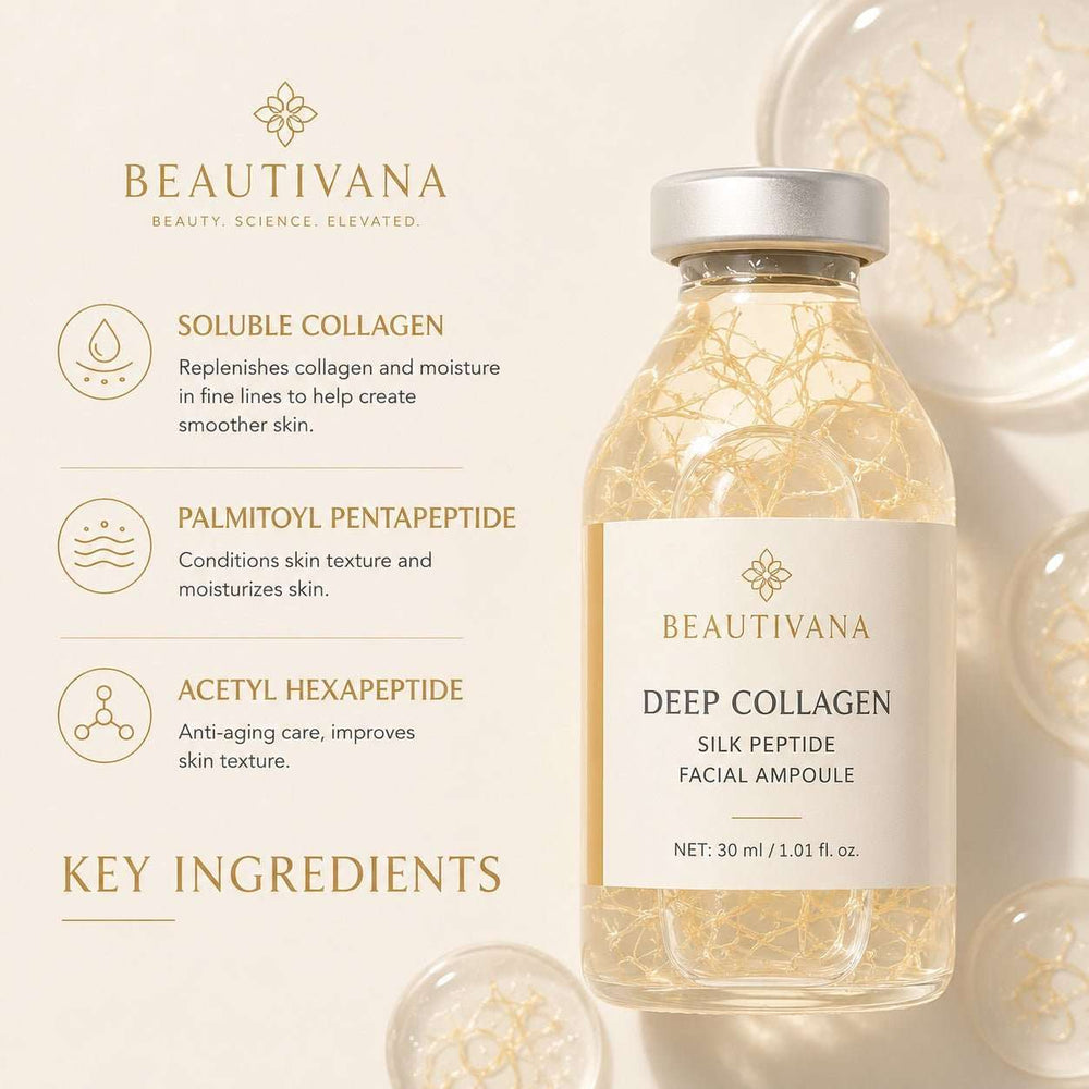 Collagen Silk Peptide Hydrating Facial Ampoule - Beautivana