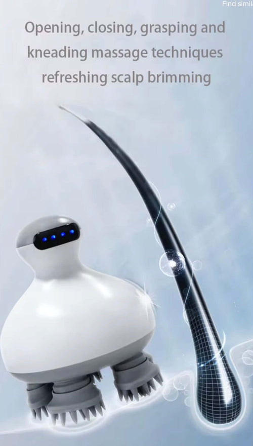 Digital Scalp Massager – 4 Head Deep Kneading Hair & Head Massage Device | Relaxation & Hair Care Tool | Beautivana - Beautivana