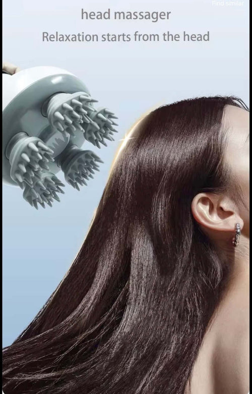 Digital Scalp Massager – 4 Head Deep Kneading Hair & Head Massage Device | Relaxation & Hair Care Tool | Beautivana - Beautivana